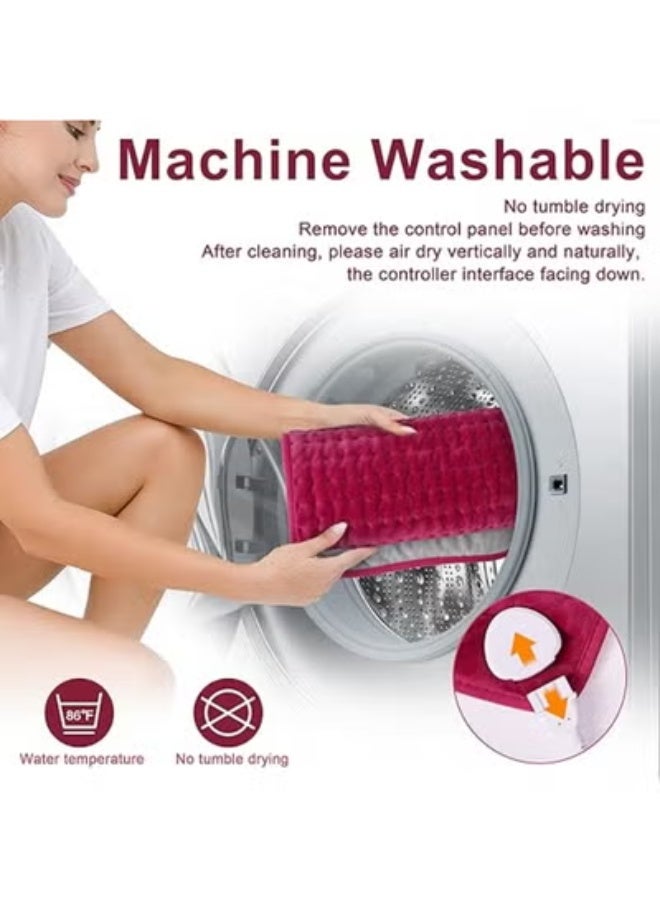 وسادة تسخين كهربائية متطورة للعلاج الحراري (جاف ورطب) - كمادة حرارية بمستويات حرارة متعددة ومؤقت ذاتي لتخفيف آلام الظهر والمفاصل والعضلاتDual Heat Options: Supports both dry heat for general relaxation and moist heat for deeper muscle penetration. - Image 4